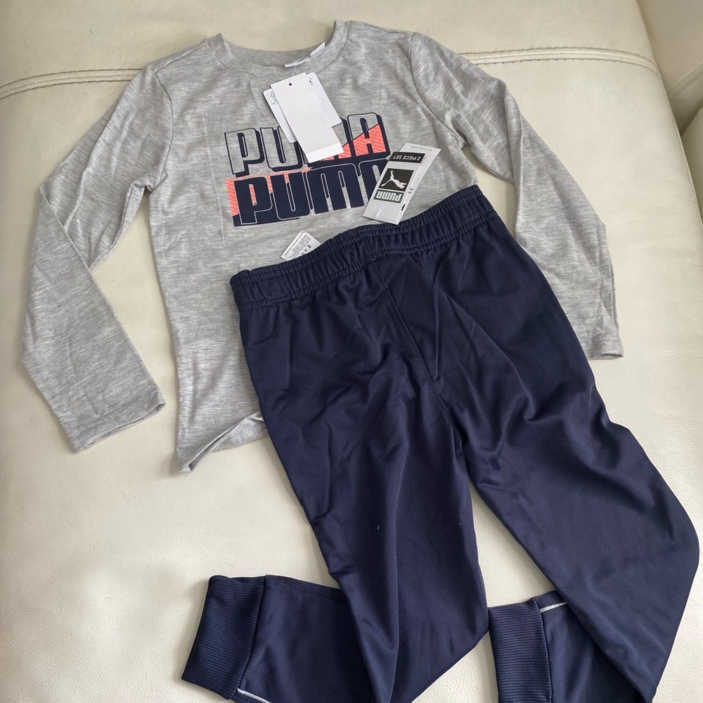 Puma Kids Gray and Blue Matching Set 6244 - Picture 3 of 3